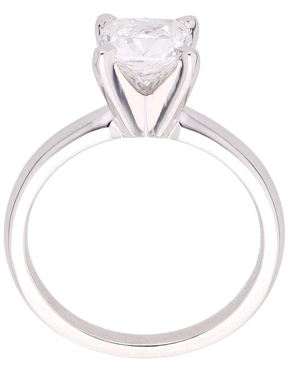 Anillo de compromiso de oro blanco 14 k diamante 2