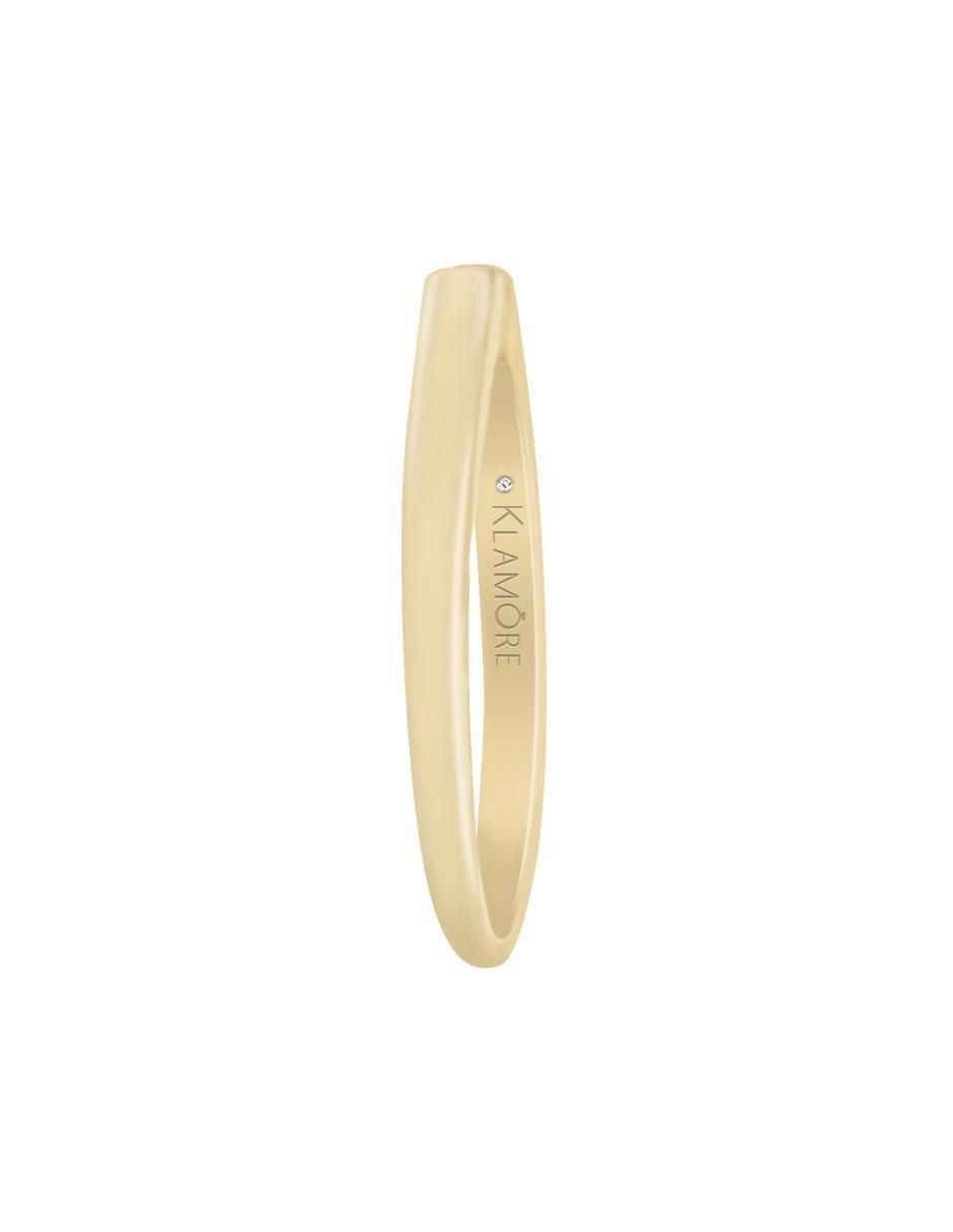 Solitario de oro 14 k klamore diamante
