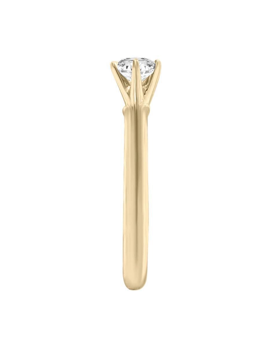 Solitario de oro 14 k klamore diamante