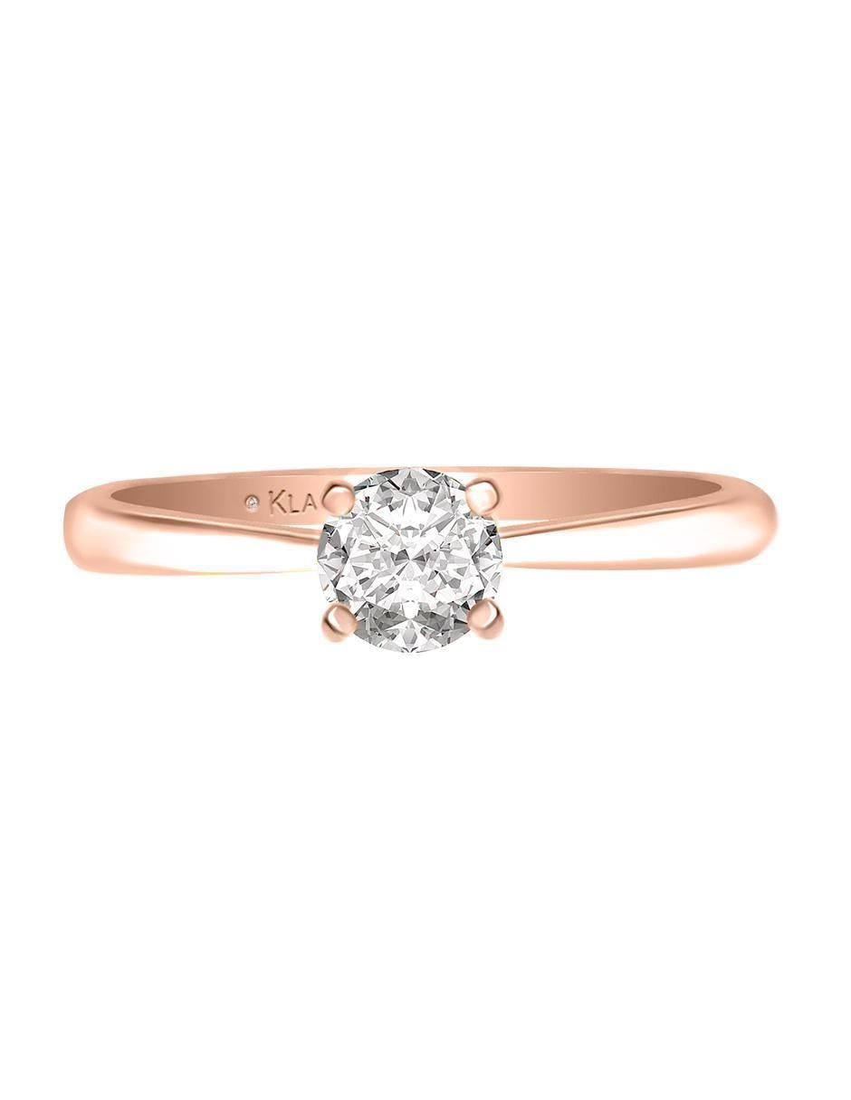 Solitario de oro 14 k Karla diamante Solitario de oro 14 k Karla diamante