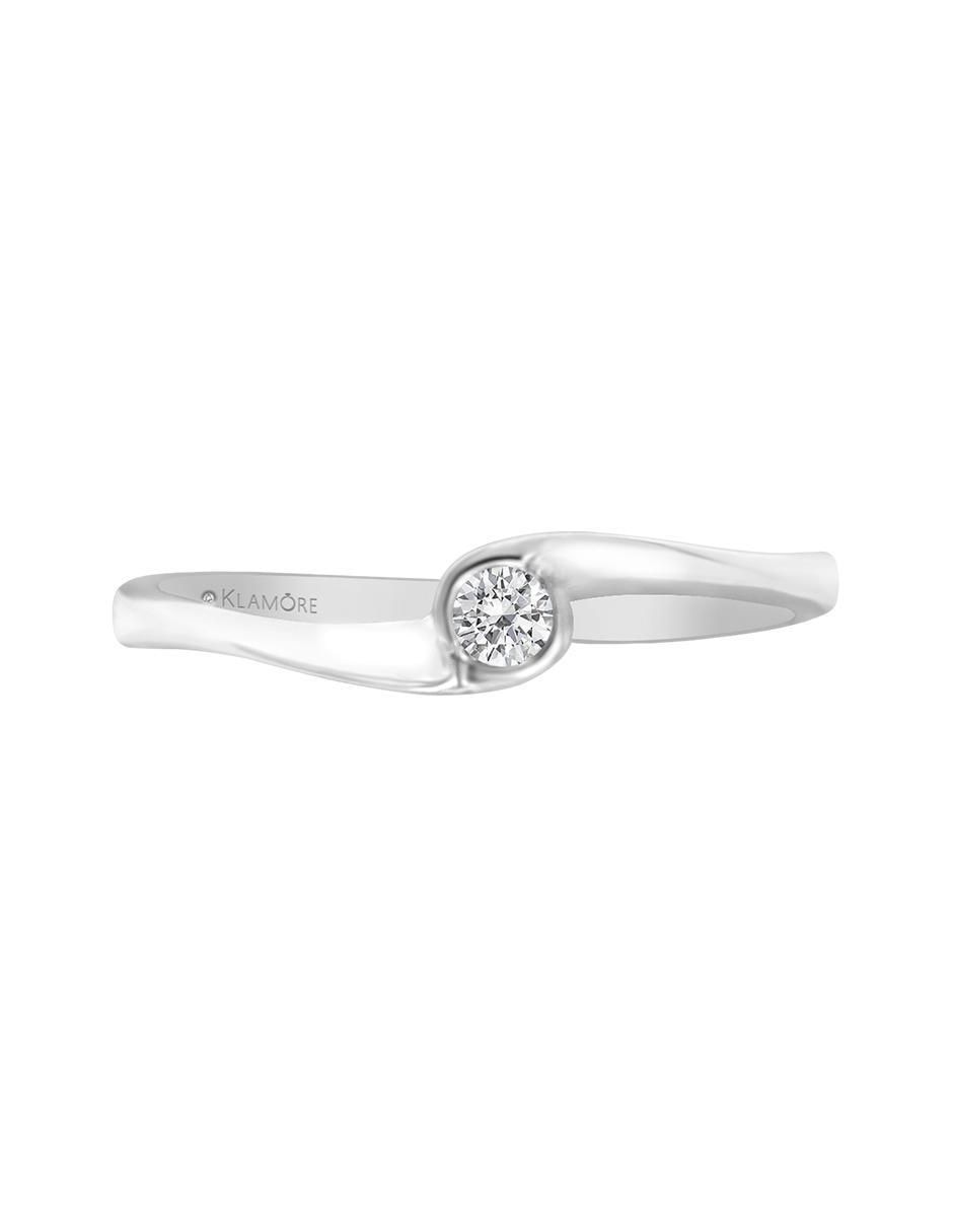 Solitario de oro 14 k Eva diamante