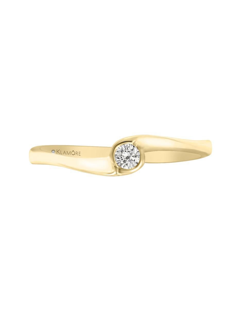 Solitario de oro 14 k Eva diamante Solitario de oro 14 k Eva diamante