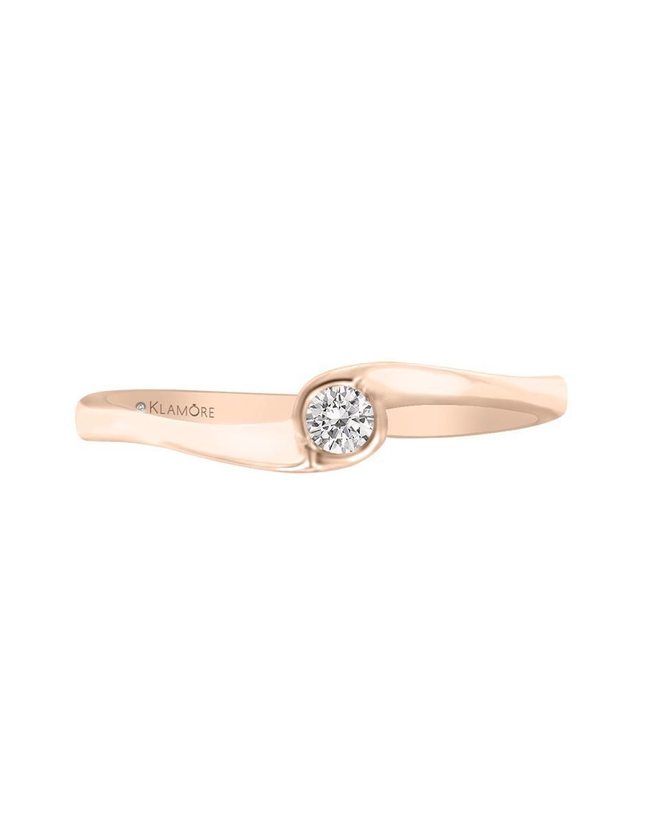 Solitario de oro 14 k Eva diamante Solitario de oro 14 k Eva diamante