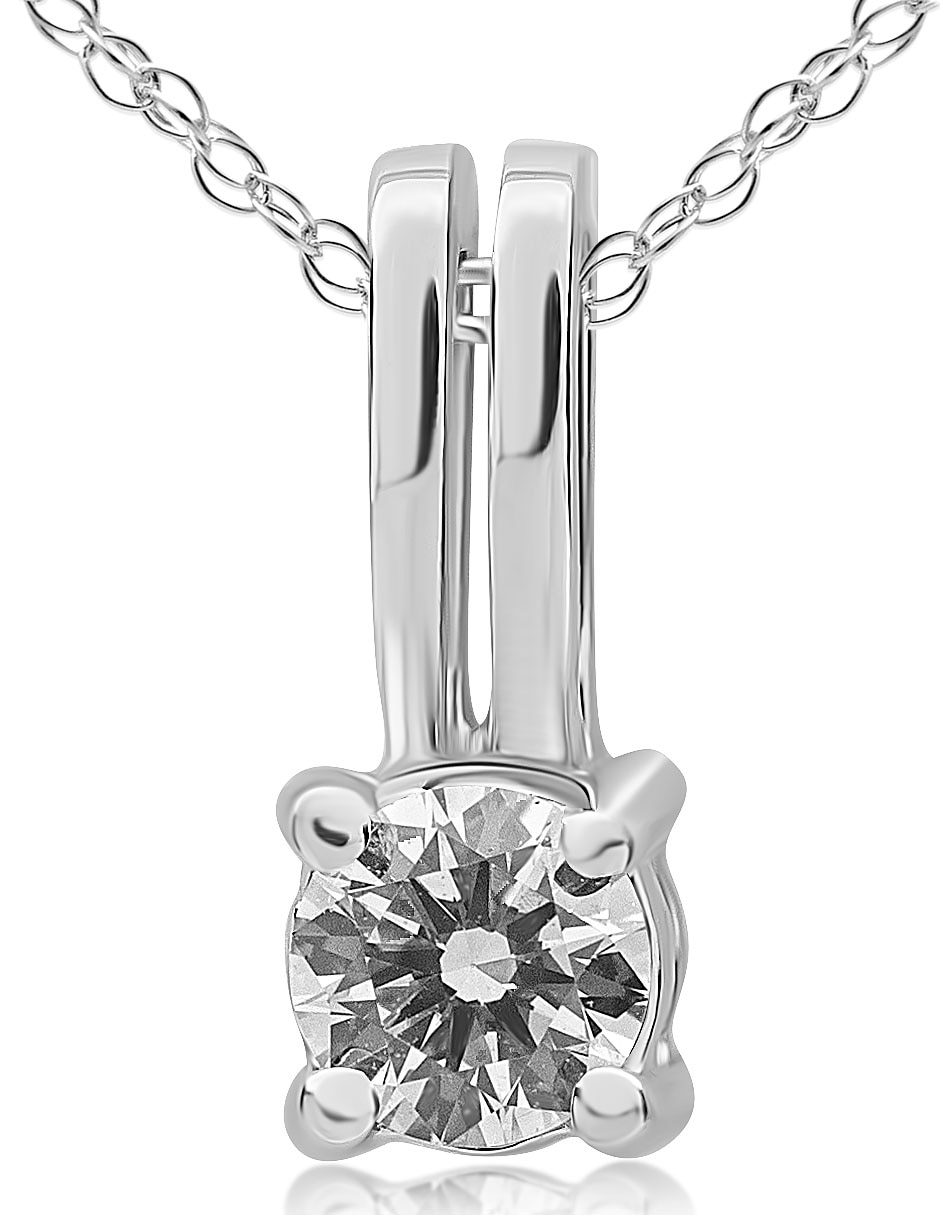 Collar de oro blanco 14 K