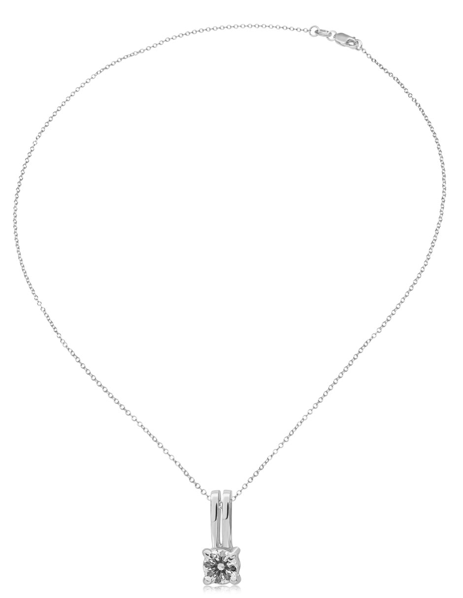 Collar de oro blanco 14 K 2