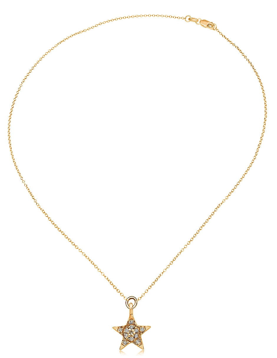 Collar de estrella de oro amarillo 14 K 2