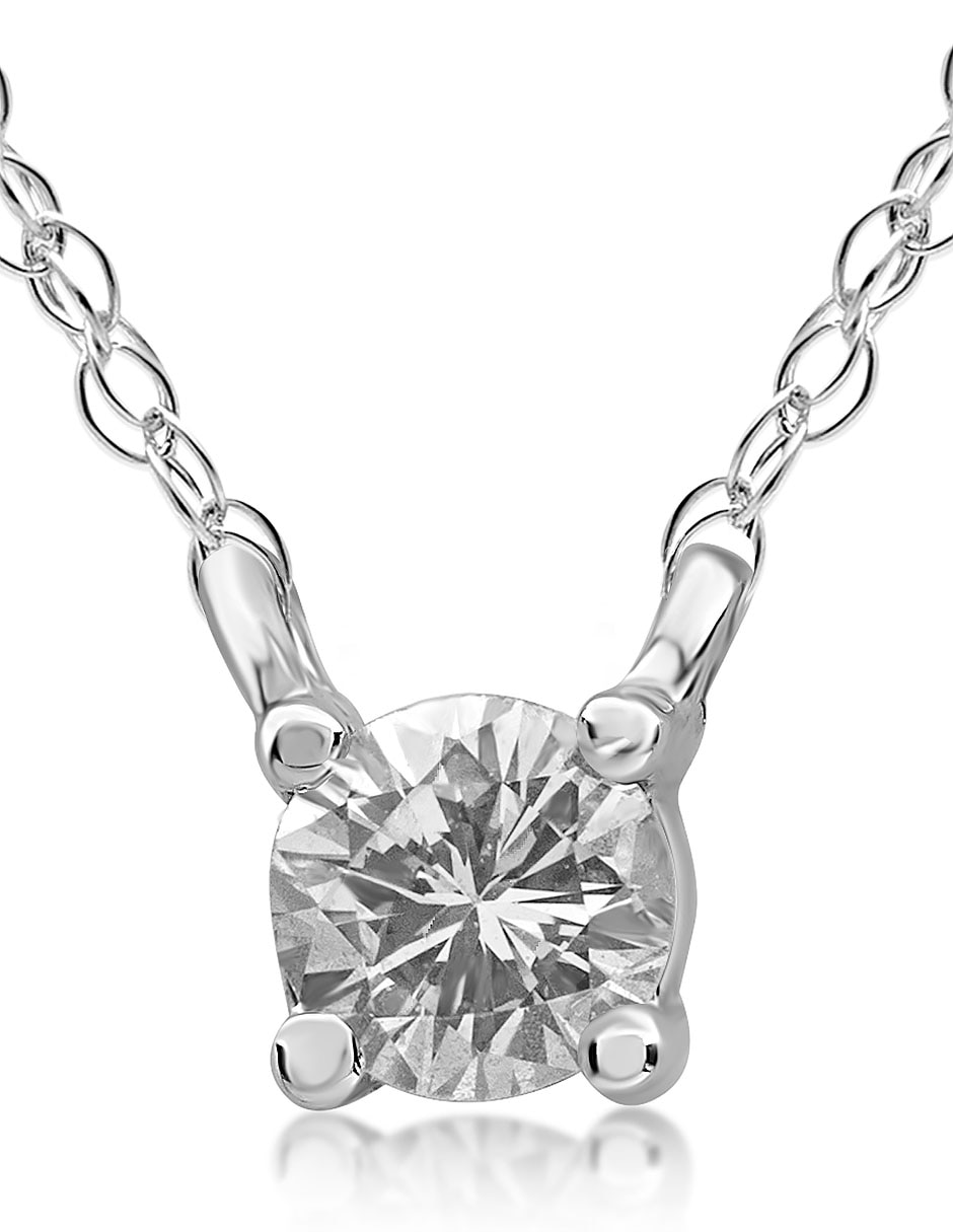 Collar de oro blanco 14 K