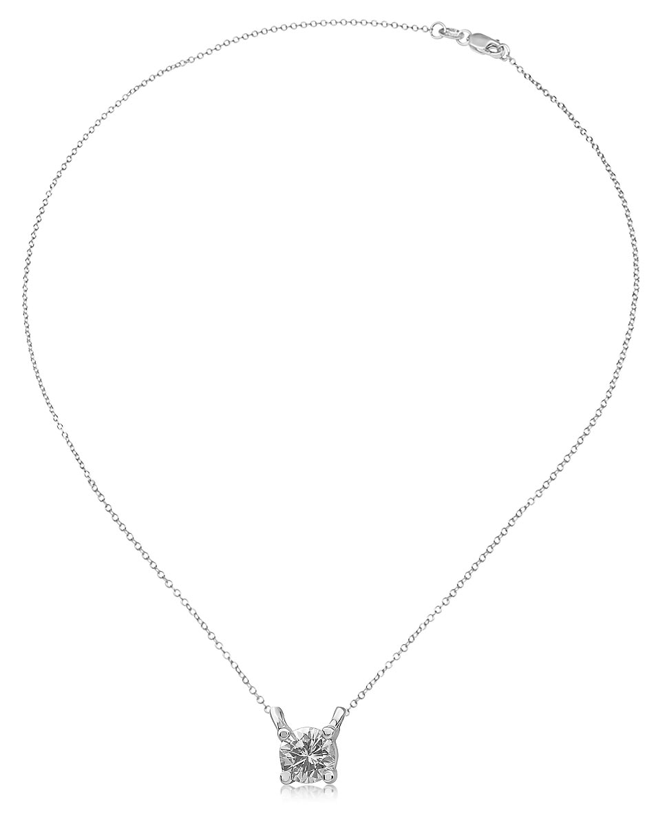 Collar de oro blanco 14 K 3