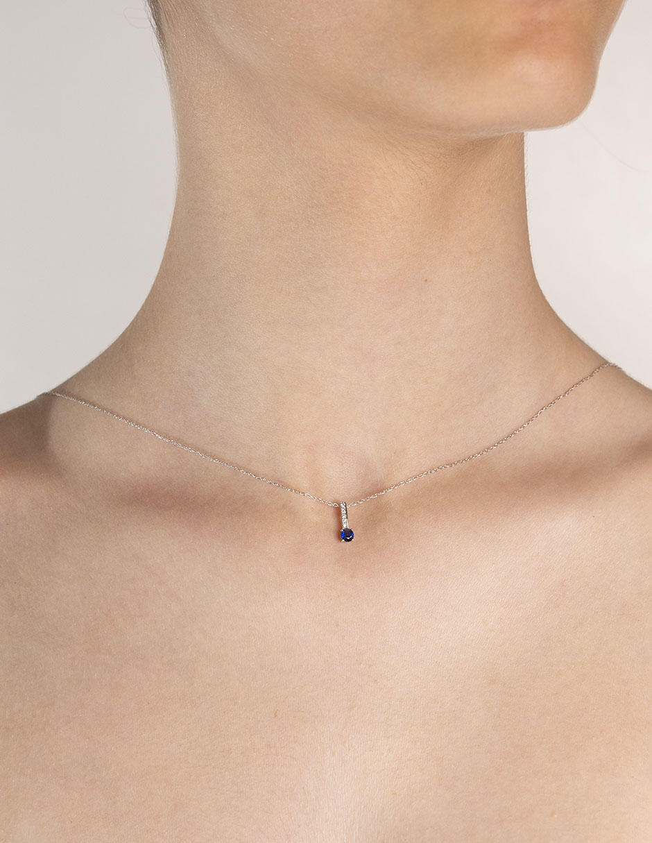 Collar de Oro Blanco 14 k 3