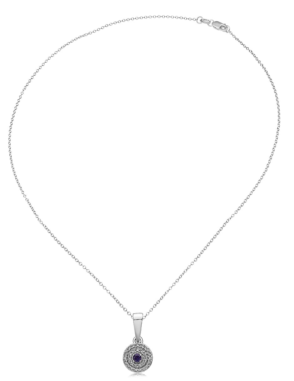 Collar de oro blanco 14 K 2