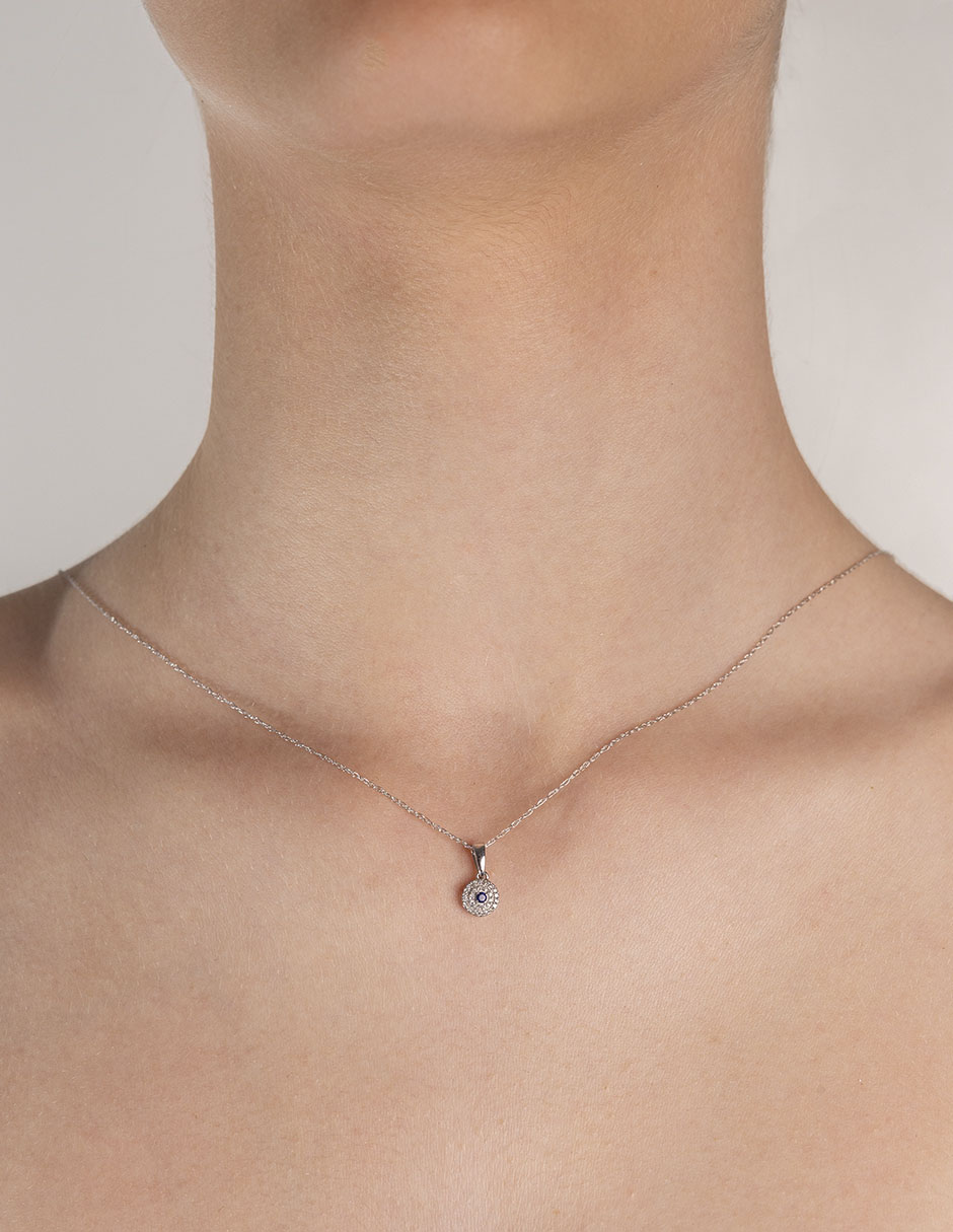 Collar de oro blanco 14 K 3