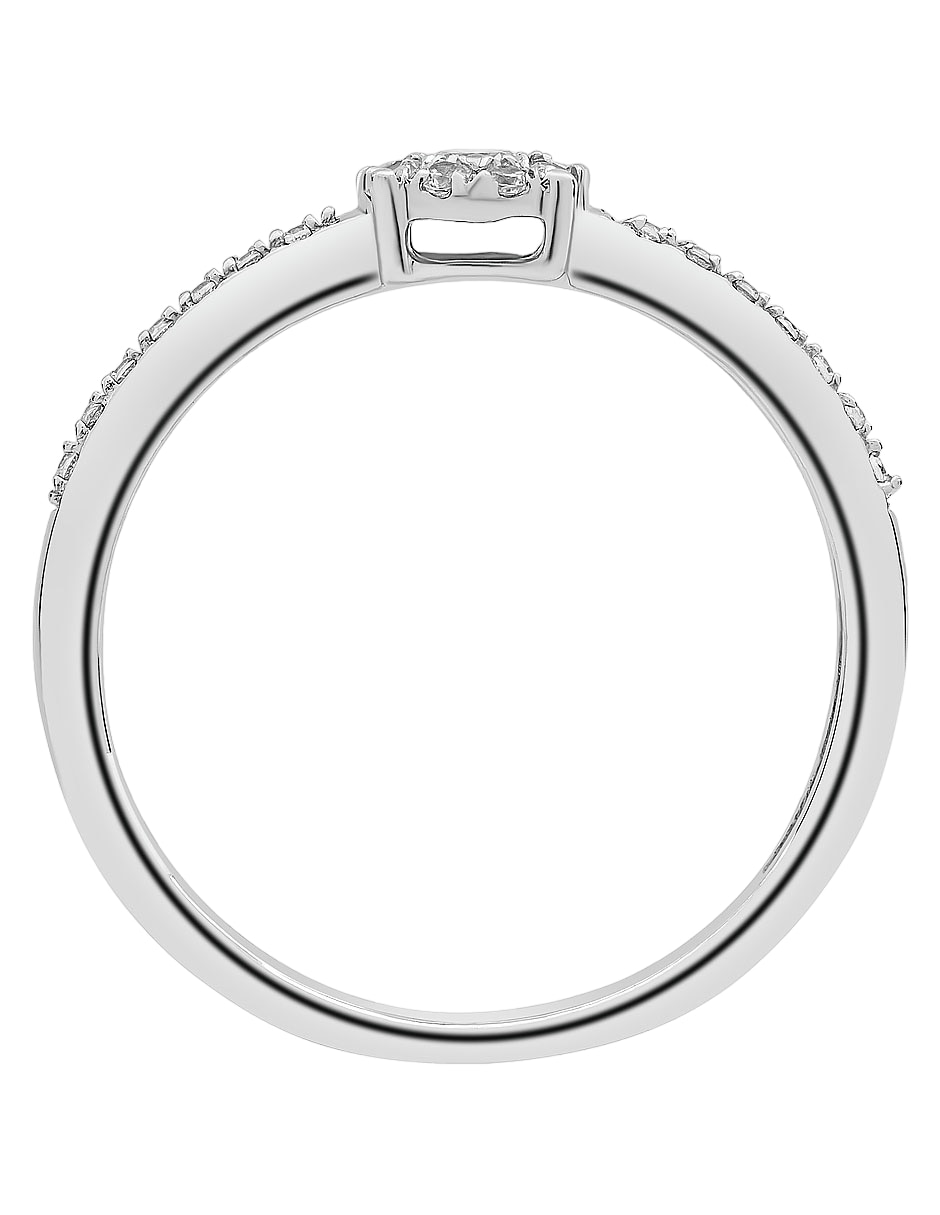 Anillo de compromiso de oro blanco 14 k diamante 2