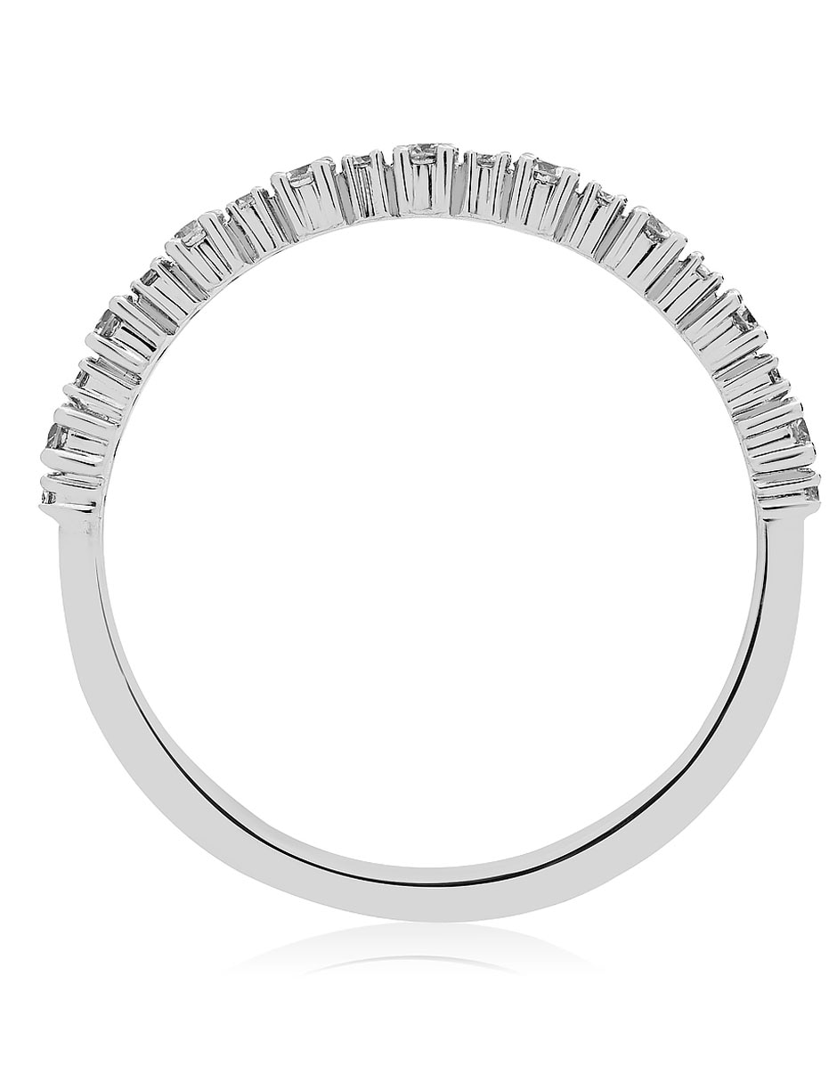 Anillo de compromiso de oro blanco 14 k diamante 2
