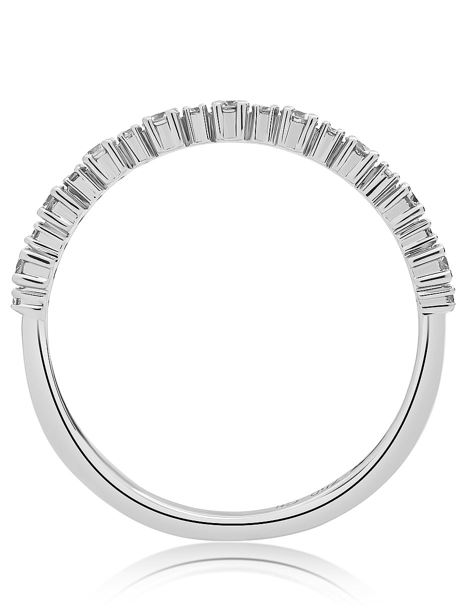 Anillo de compromiso de oro blanco 14 k diamante 2