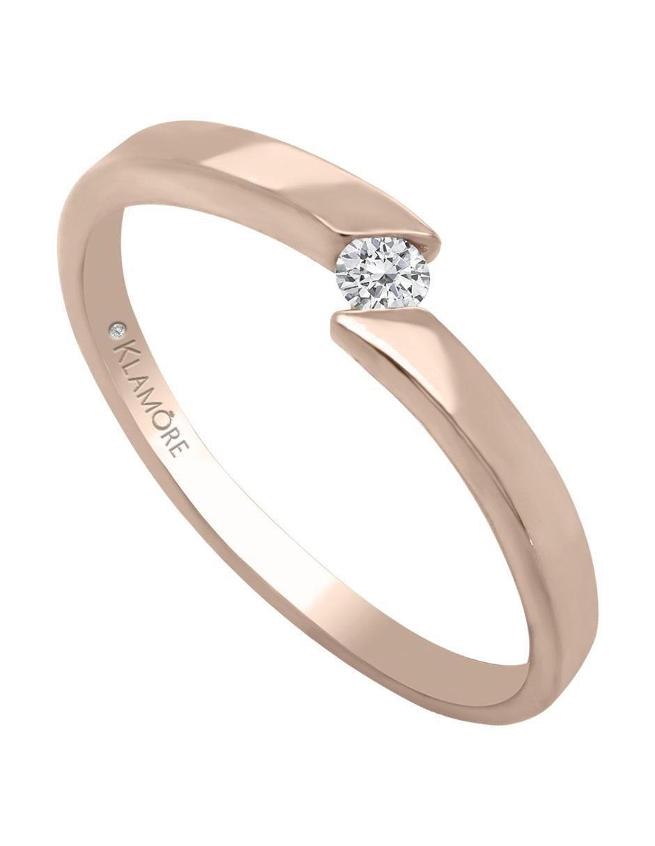 Solitario de oro 14 k Aime diamante 2