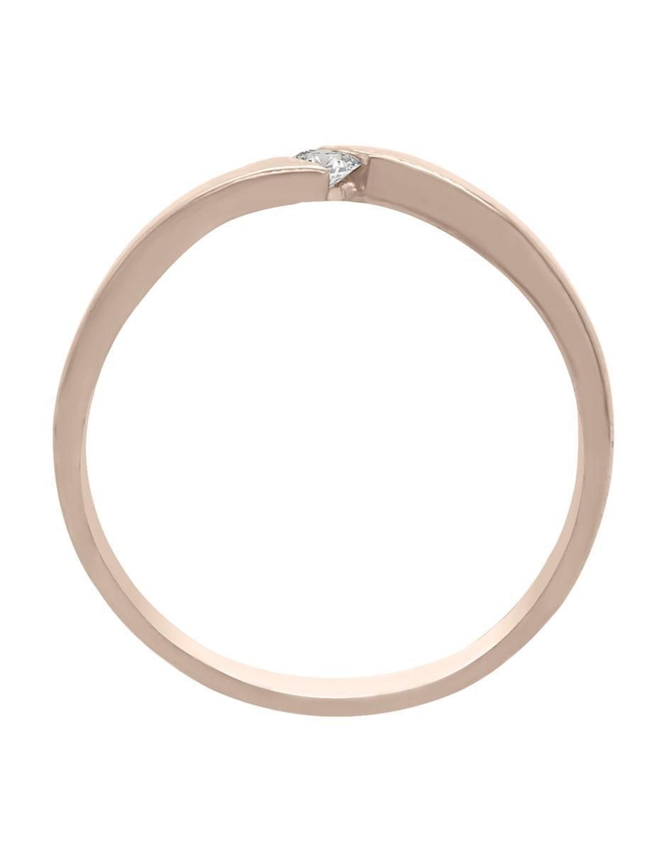 Solitario de oro 14 k Aime diamante 4