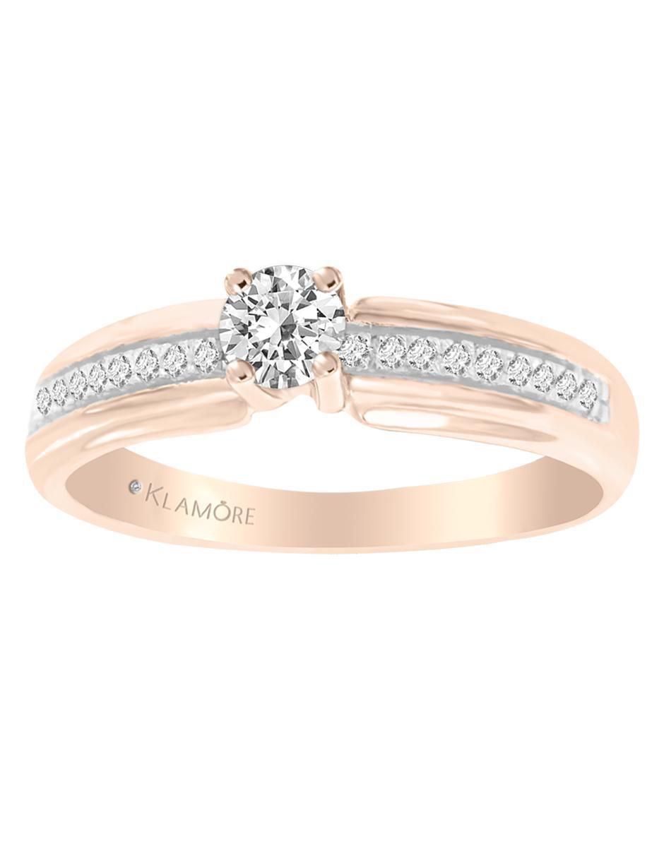 Solitario de oro 14 k Agnes diamante 1