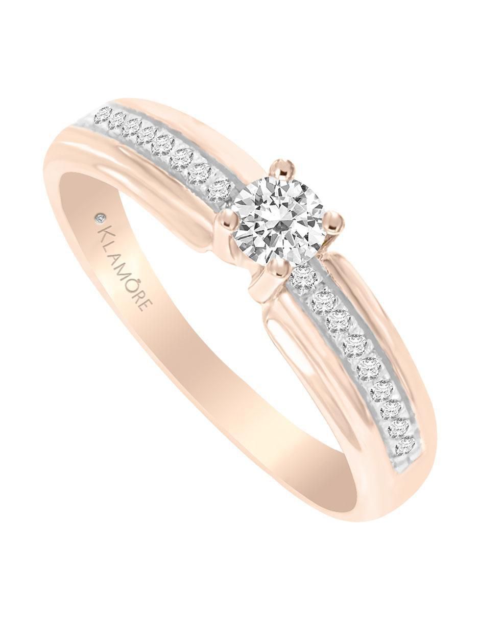Solitario de oro 14 k Agnes diamante 2