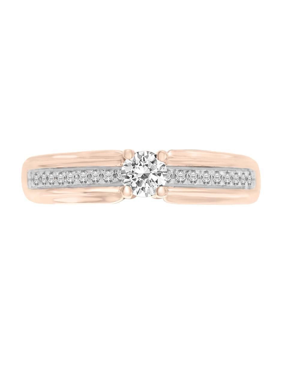 Solitario de oro 14 k Agnes diamante 3