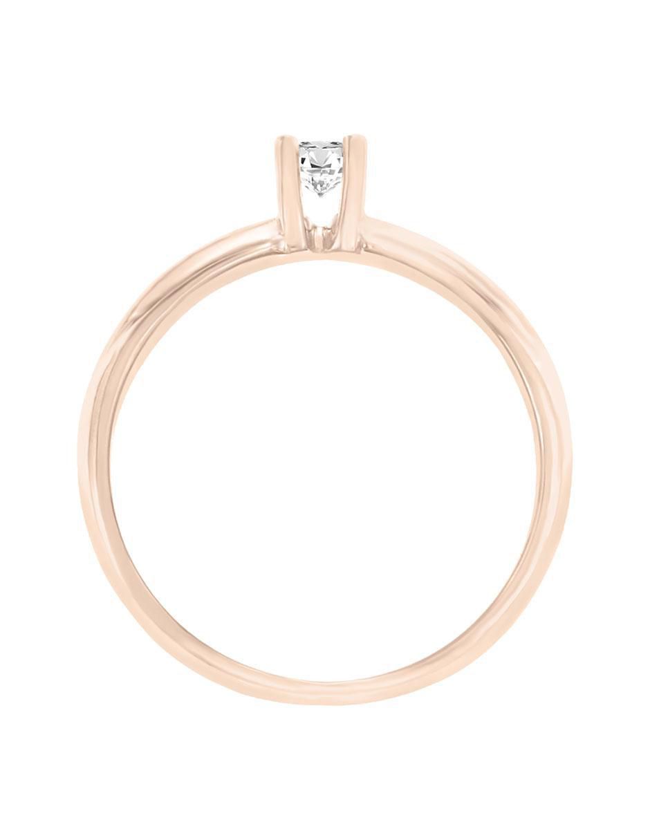 Solitario de oro 14 k Agnes diamante 4