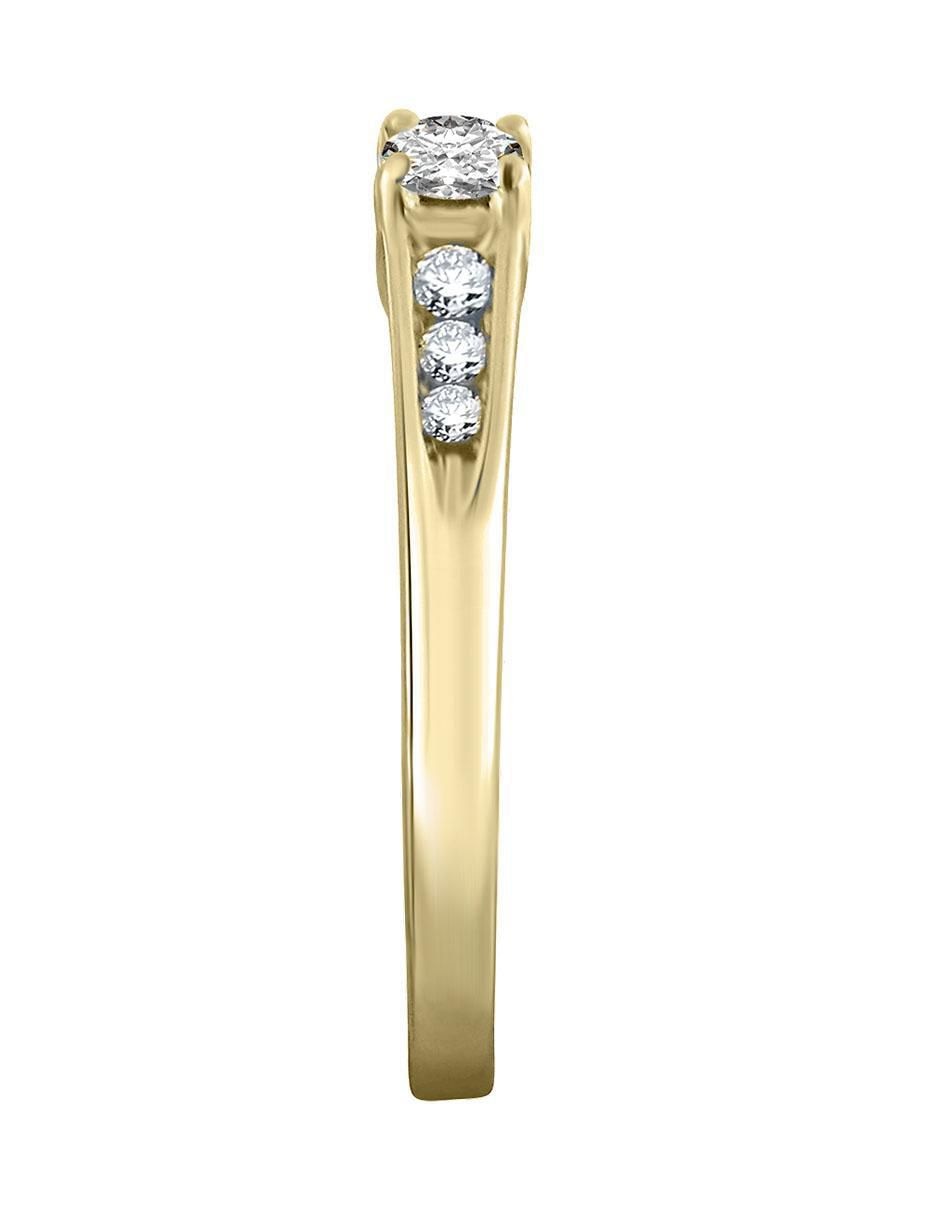 Solitario de oro 14 k klamore diamante