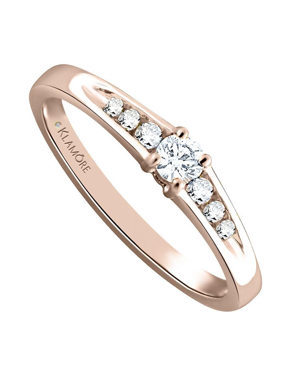 Solitario de oro 14 k Gisel Dama diamante 2