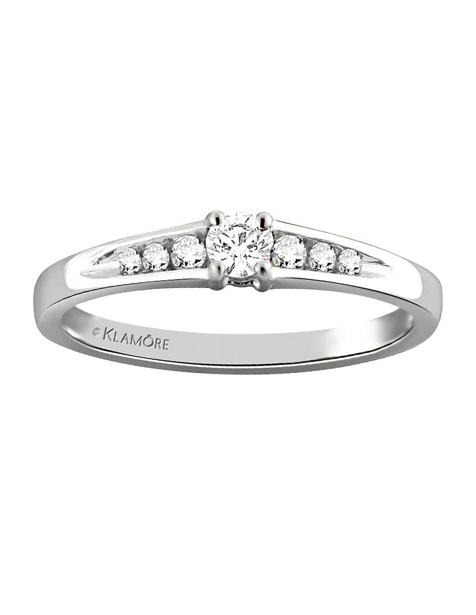 Solitario de oro 14 k Gisel Dama diamante
