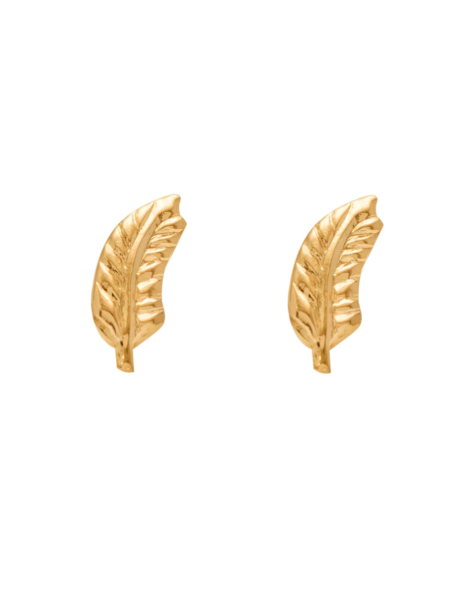 Broqueles de hoja Dama de oro con acabado brillante