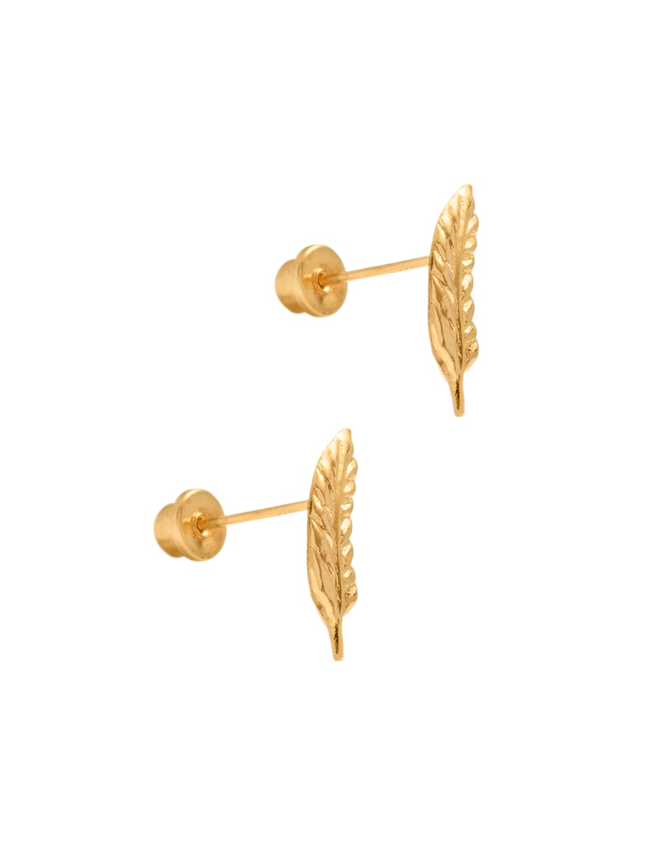 Broqueles de hoja Dama de oro con acabado brillante 1