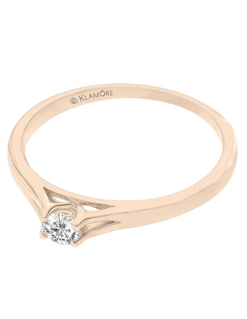 Solitario de oro 14 k Evadne diamante Solitario de oro 14 k Evadne diamante