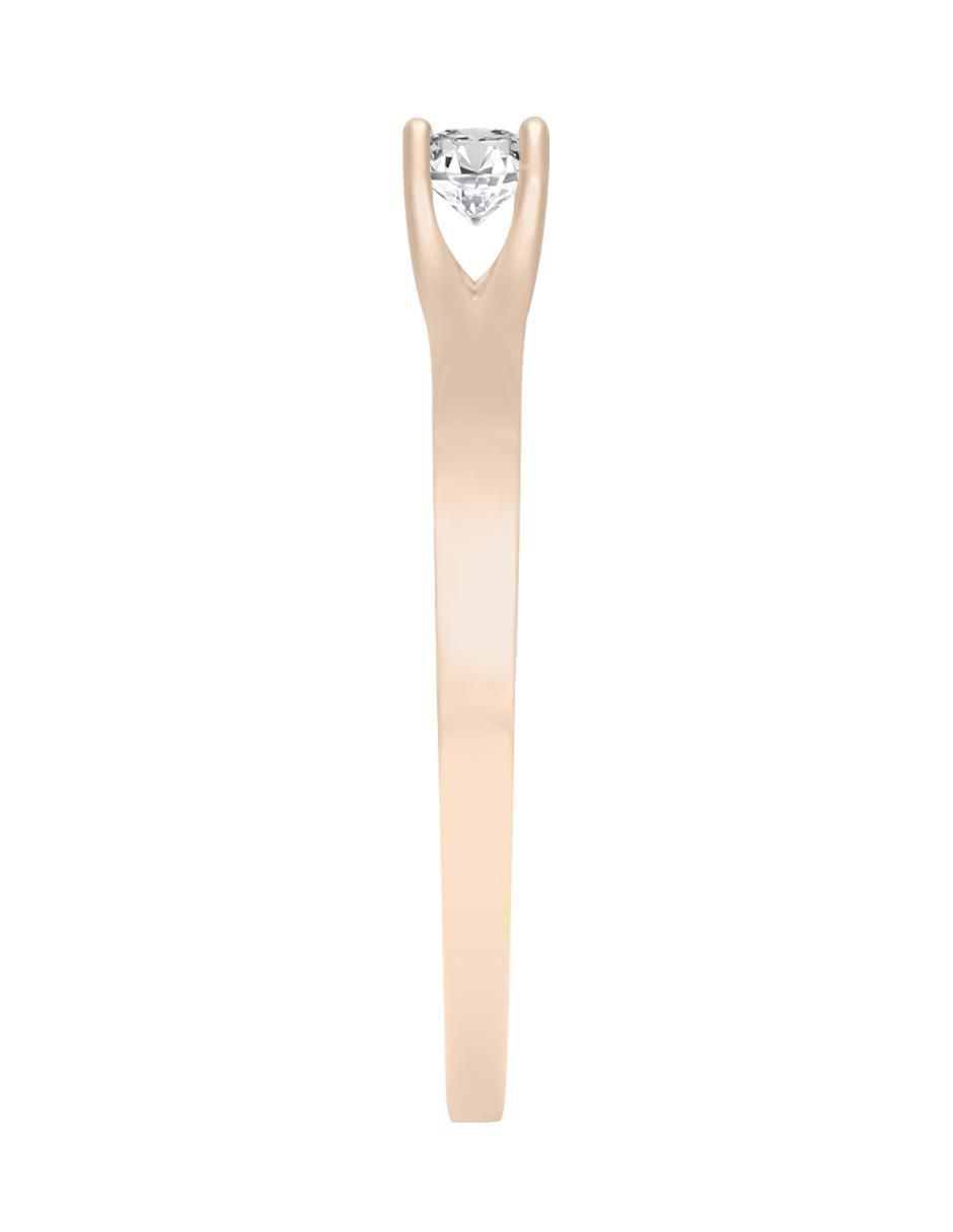Solitario de oro 14 k Evadne diamante 3