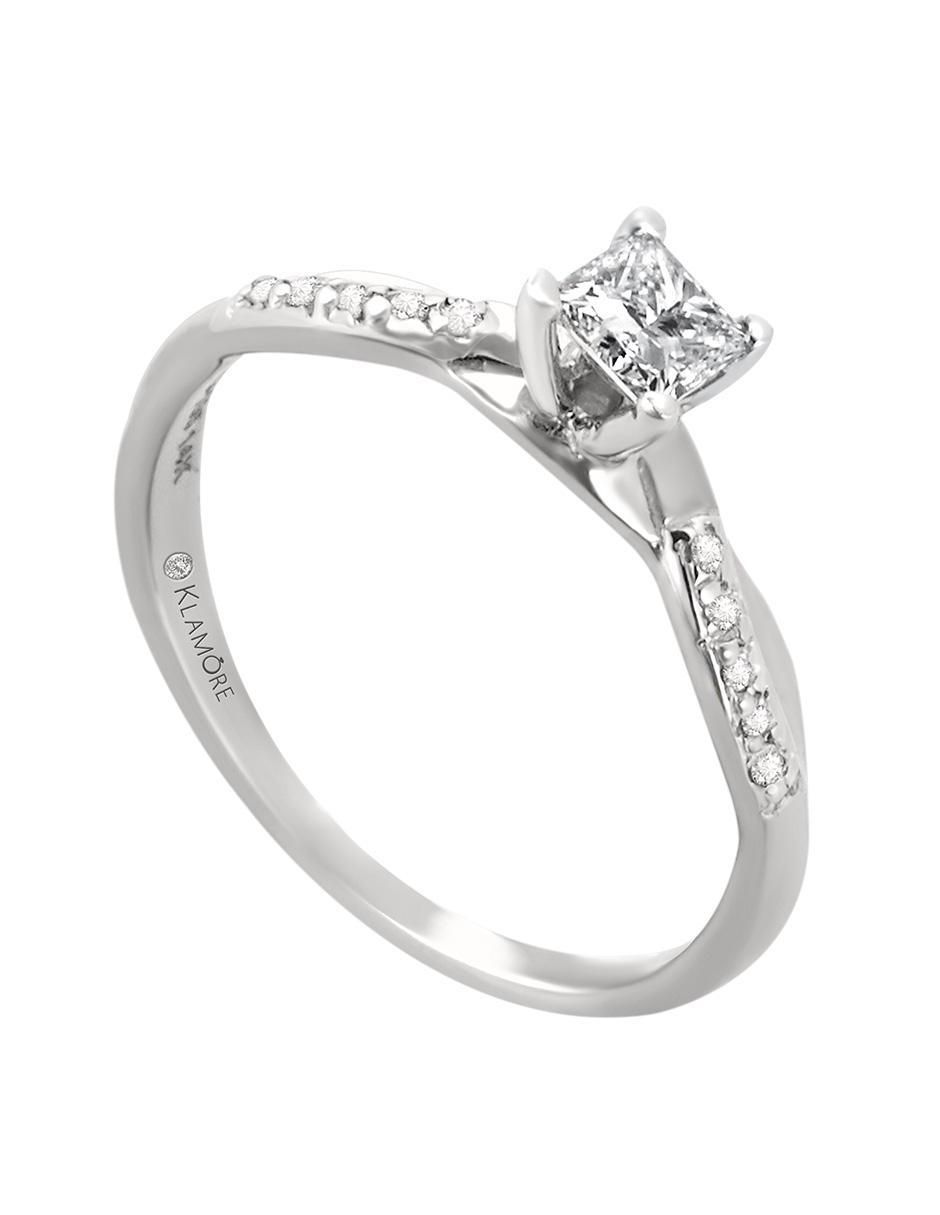 Solitario de oro 14 k Robin diamante 2