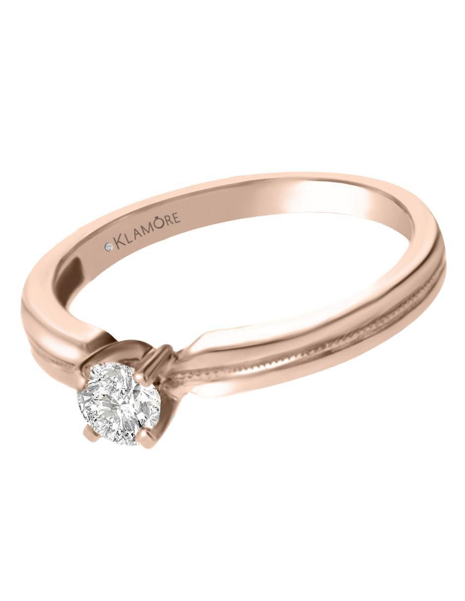 Solitario de oro 14 k Romina diamante Solitario de oro 14 k Romina diamante