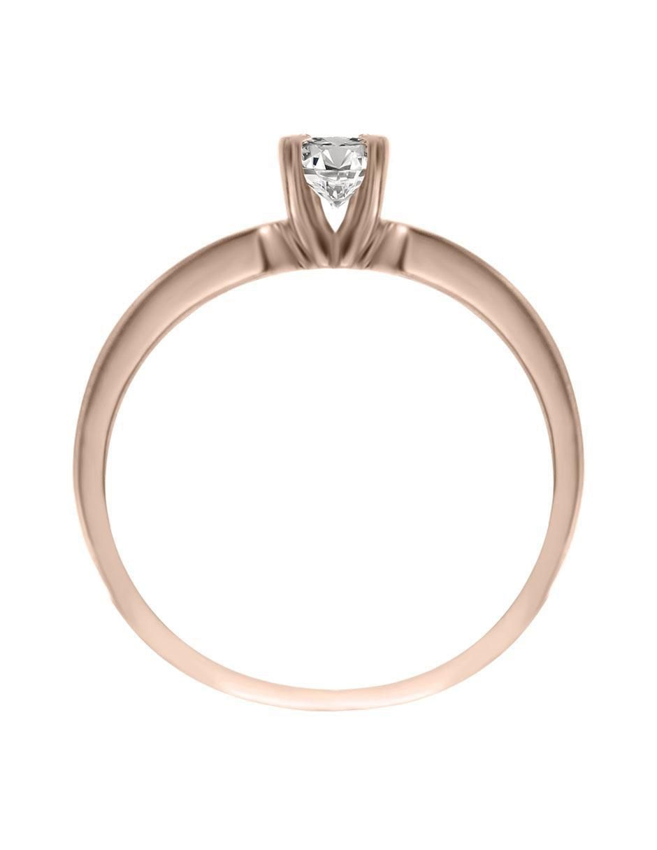 Solitario de oro 14 k Romina diamante 4