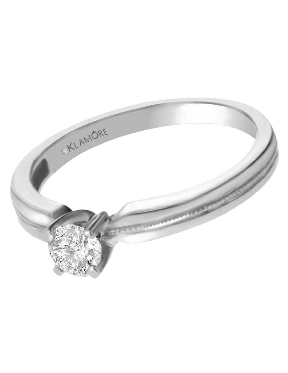 Solitario de oro 14 k Romina diamante