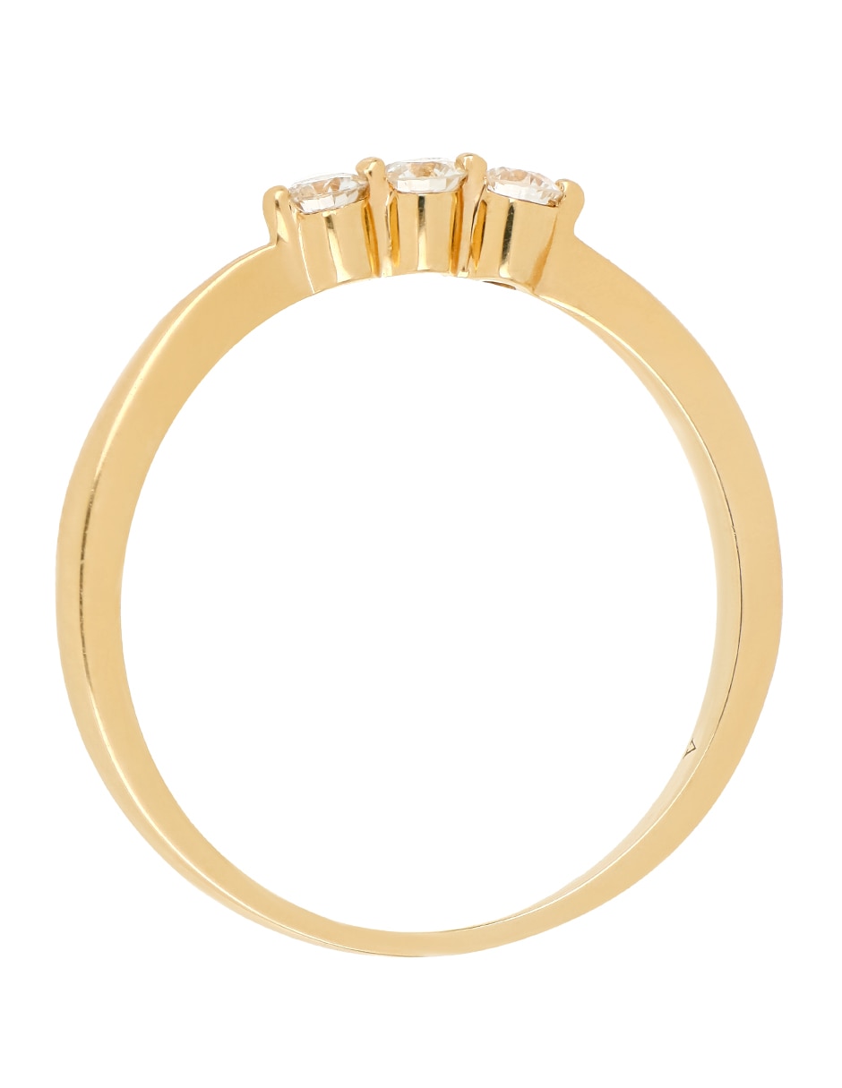 Anillo Piedras Naturales 14 k de oro amarillo diamante 2