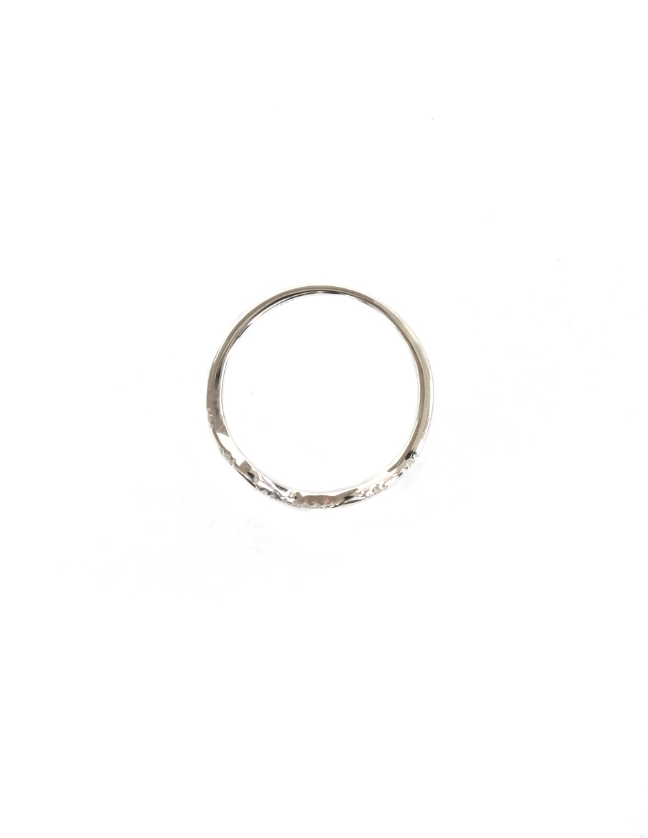 Anillo Acamas 14 k de oro blanco diamante brillante 6