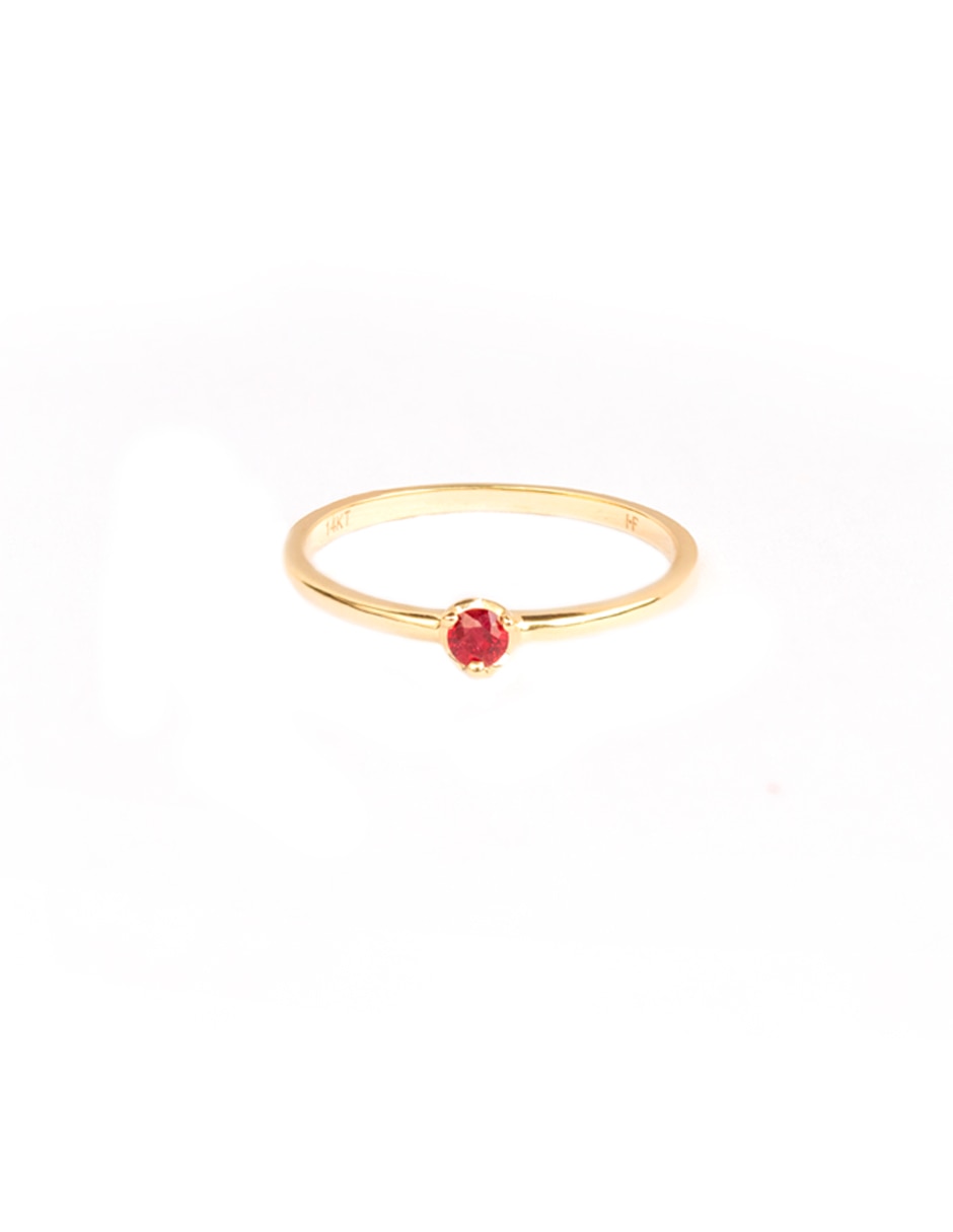 Anillo Ingrata Fortuna 14 k de oro rub Liverpool