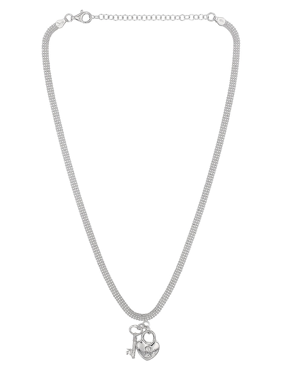Collar de candado de plata P 925 2