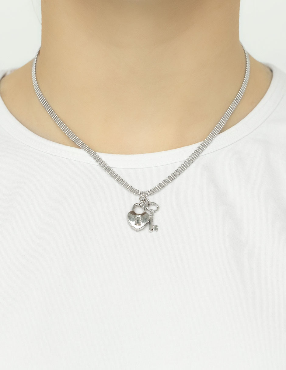 Collar de candado de plata P 925 3