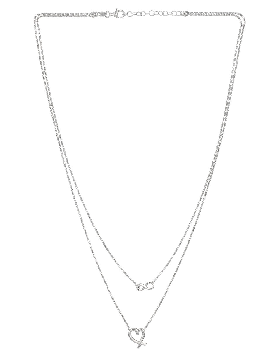 Collar de corazón de plata P 925 2