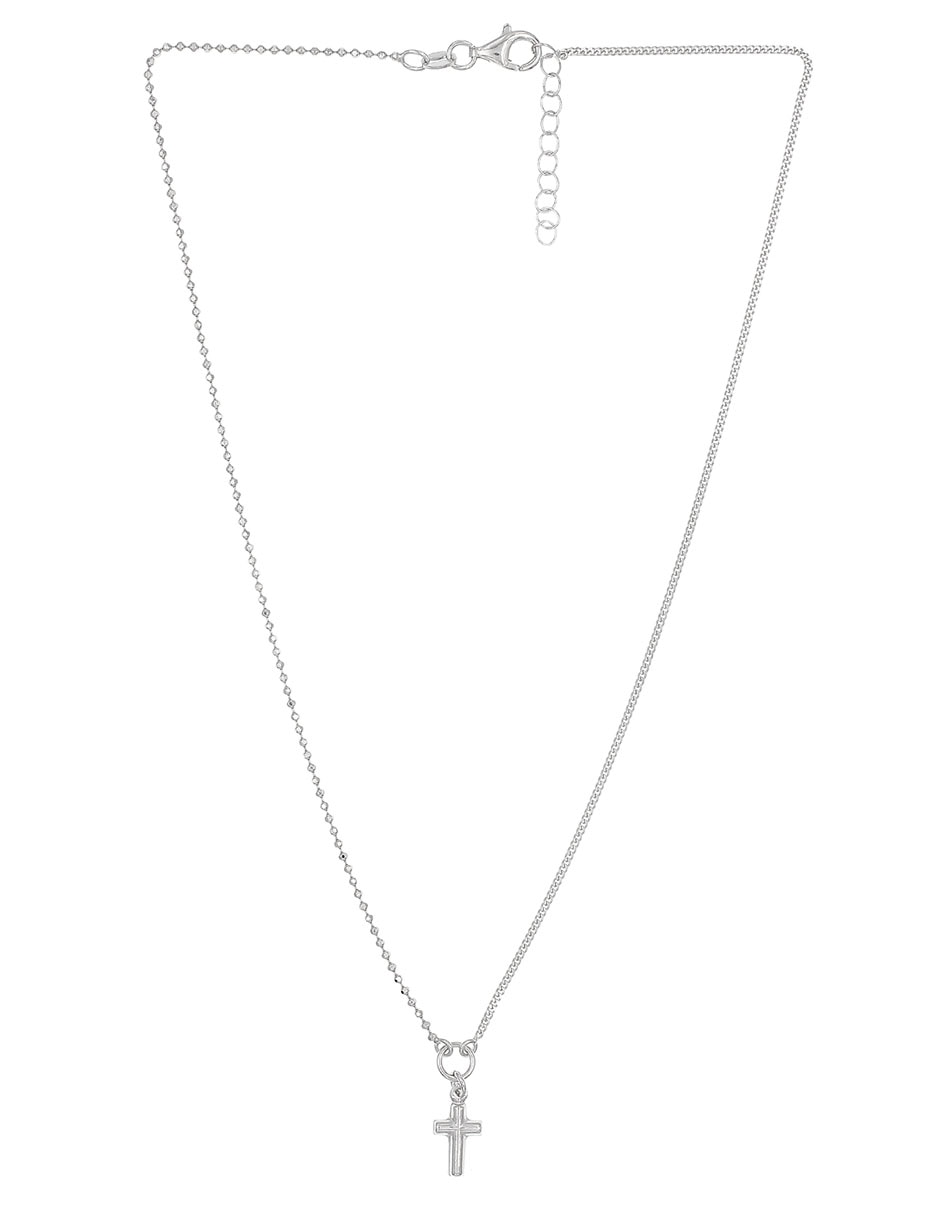 Collar de cruz de plata P 925 2