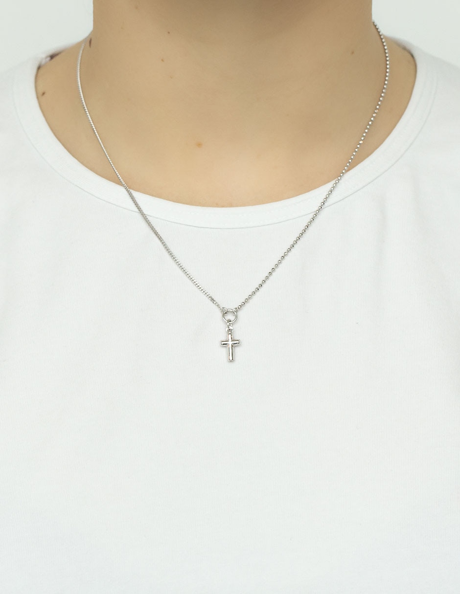 Collar de cruz de plata P 925 3