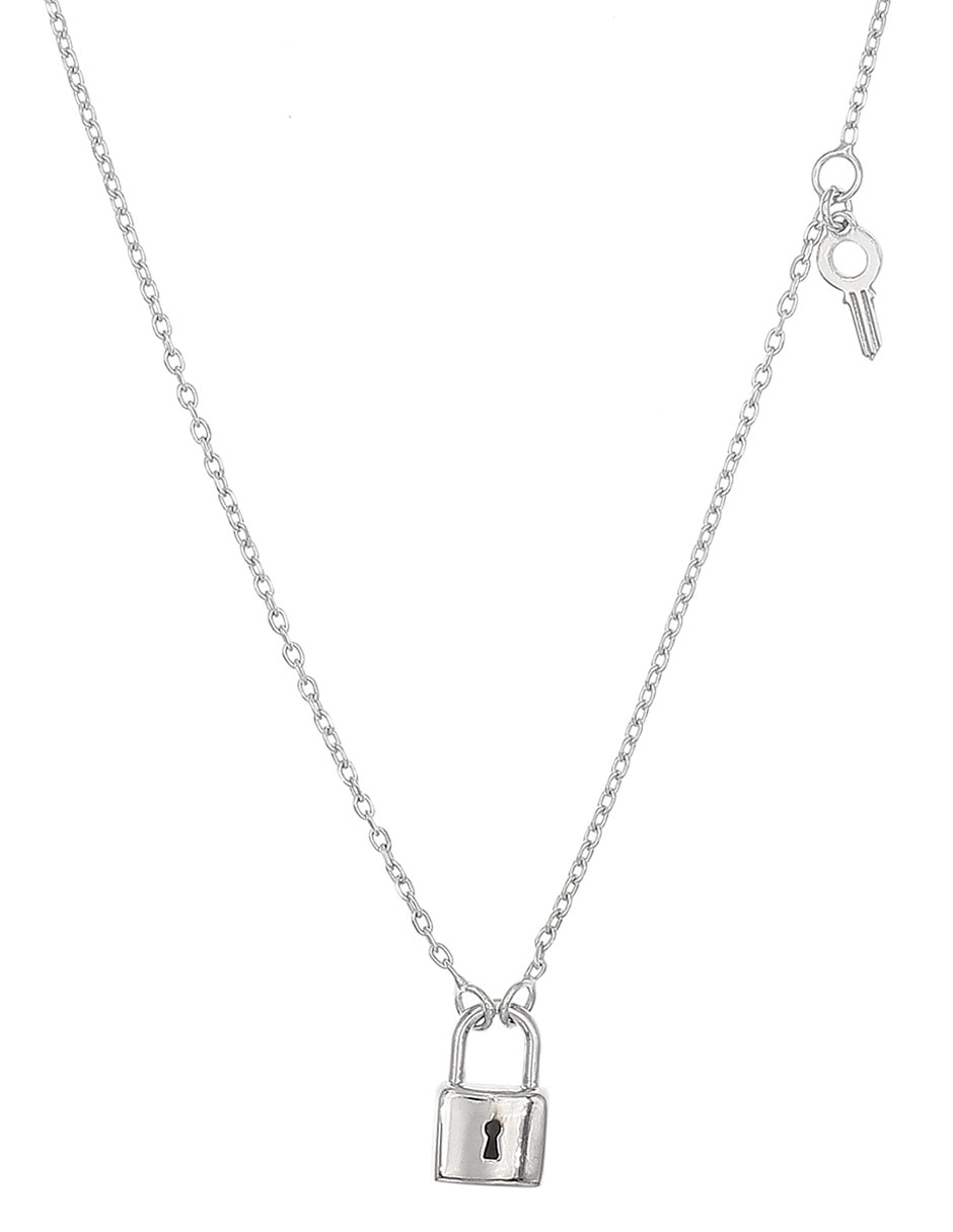 Collar de candado de plata P 925