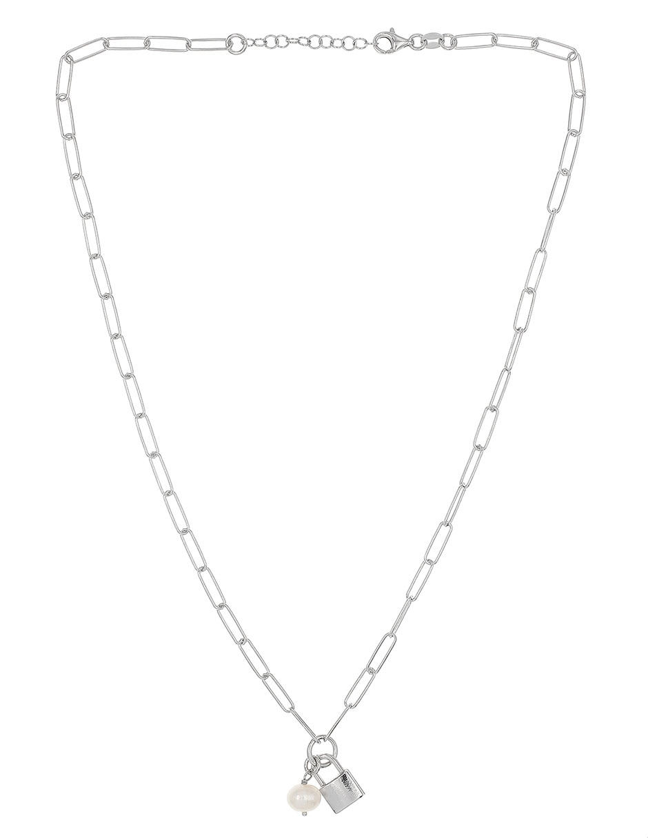 Collar de candado de plata P 925 2