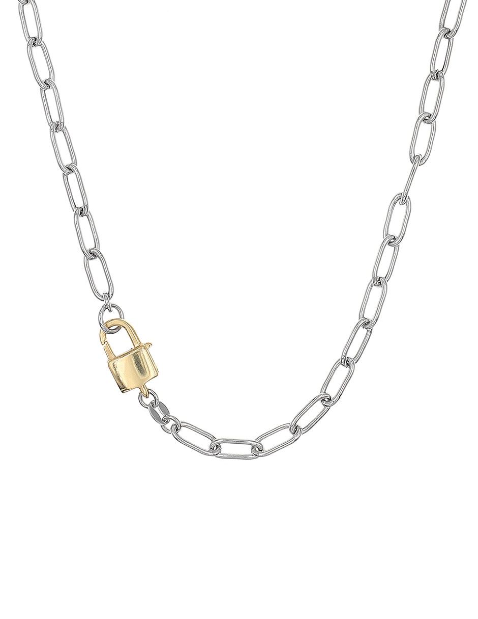 Collar de candado de plata P 925