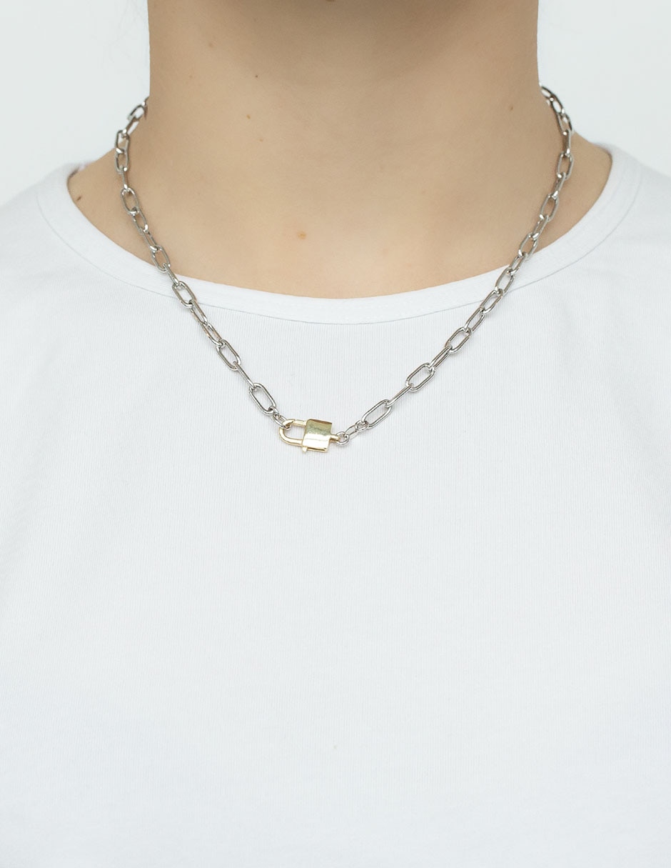 Collar de candado de plata P 925 3