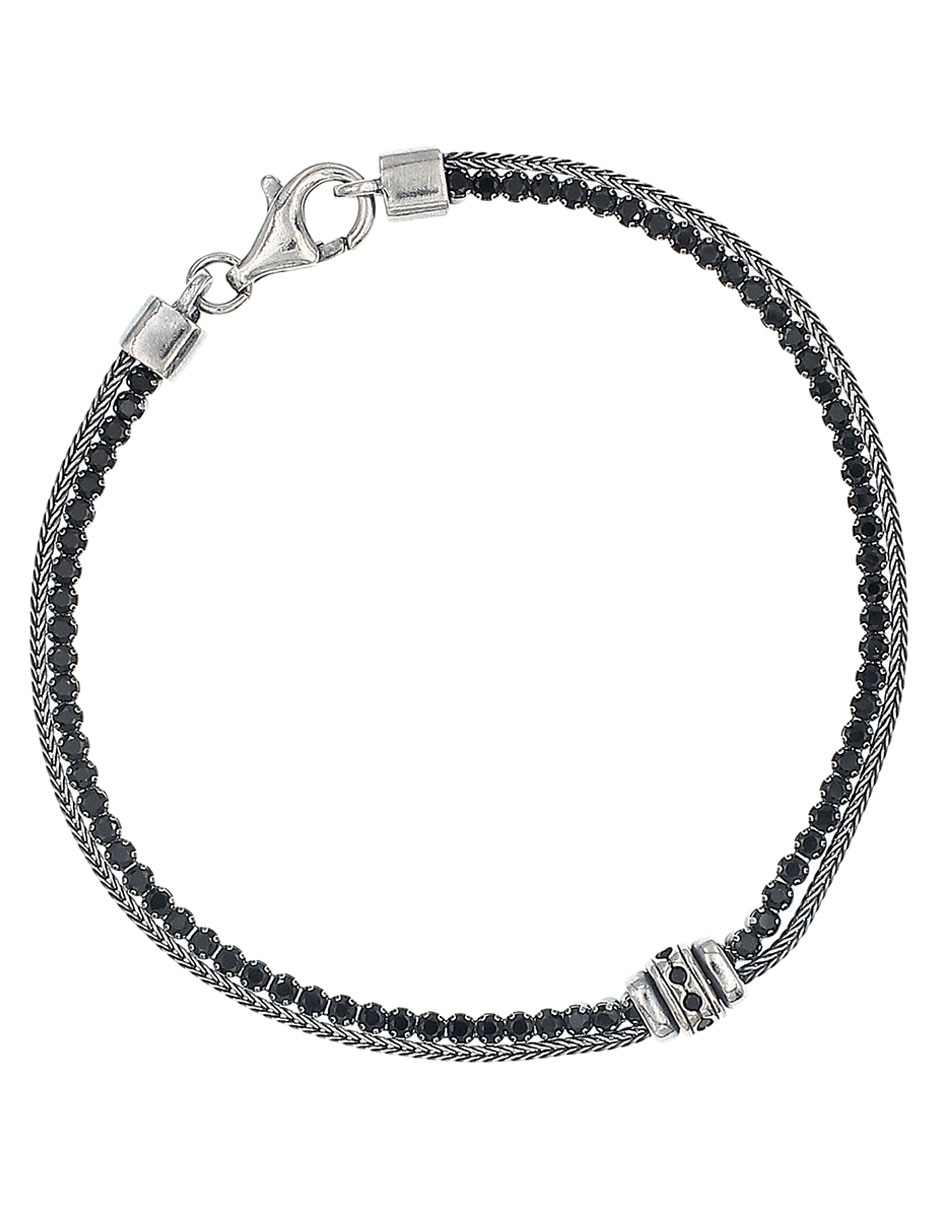 Pulsera de plata con acabado pulido