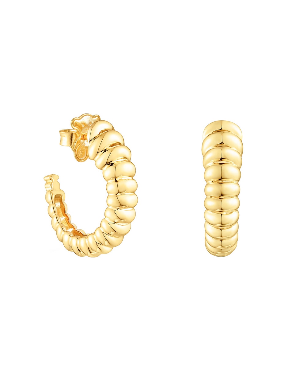 Aretes Virtual Garden con acabado espejo