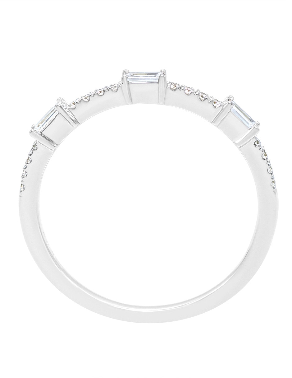 Anillo de compromiso de oro blanco 14 k diamante 2